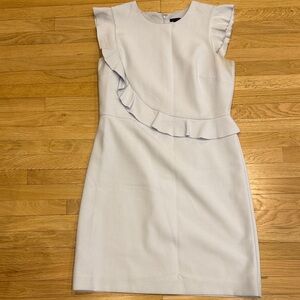 Ann Taylor Ruffled Light Blue Dress